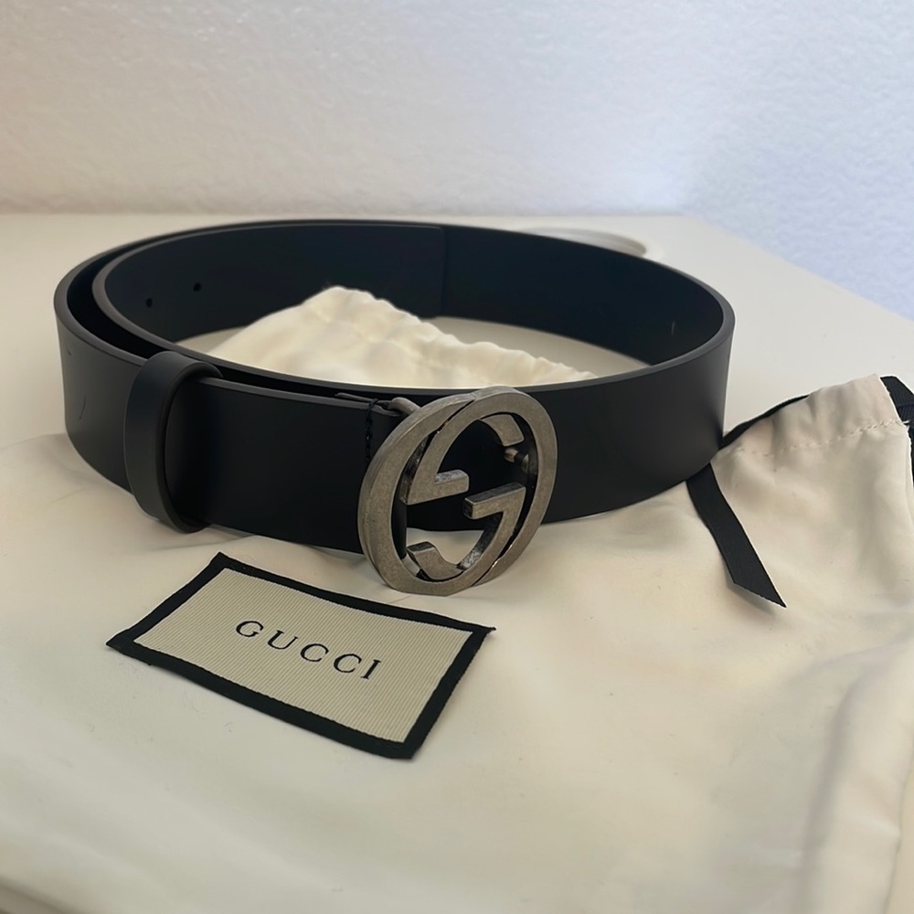 G buckle Gucci belt Black
